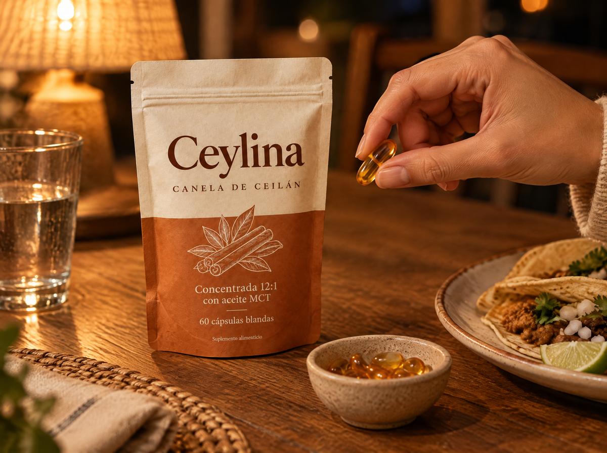 Una Cápsula Pequeña, sin Sabor, con la Cena